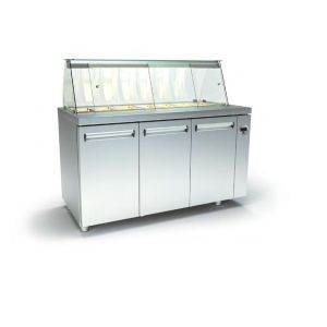 INOX DOBROS ΕΠΑΓΓΕΛΜΑΤΙΚΟ ΨΥΓΕΙΟ ΣΑΛΑΤΩΝ ΜΕ 3 ΠΟΡΤΕΣ ΜΕ 1 ΣΕΙΡΑ ΛΕΚΑΝΑΚΙΑ 1/4 ΧΩΡΙΣ ΜΗΧΑΝΗΜΑ